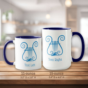 Blue Lyre Mug