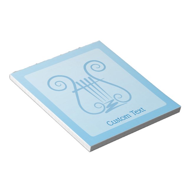 Blue Lyre Notepad (Angled)