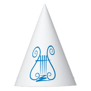 Blue Lyre Party Hat
