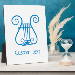 Blue Lyre Plaque