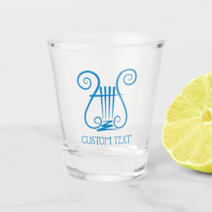 Blue Lyre Shot Glass