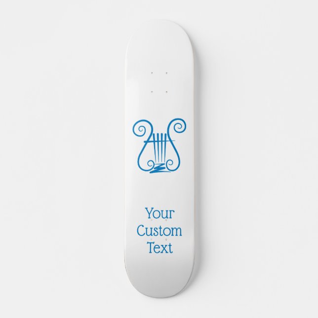 Blue Lyre Skateboard (Front)