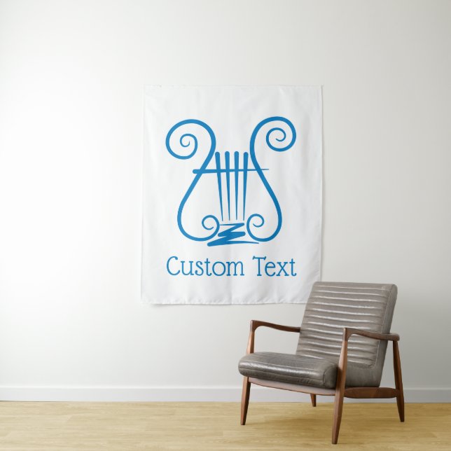 Blue Lyre Tapestry (In Situ)