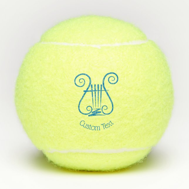 Blue Lyre Tennis Balls (Front)