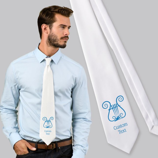 Blue Lyre Tie (Creator Uploaded)