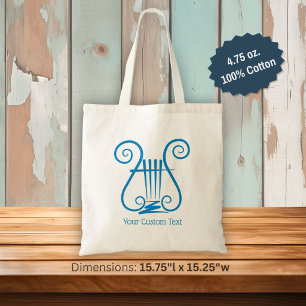 Blue Lyre Tote Bag