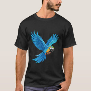 Blue macaw flying T-Shirt