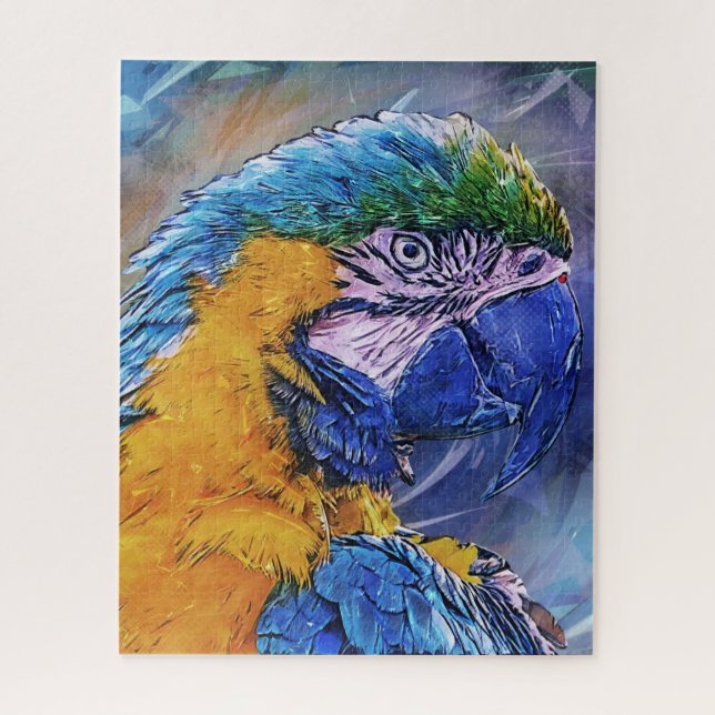 Blue Macaw Parrot Jigsaw Puzzle (Vertical)