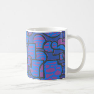 Blue, Magenta Abstract Coffee Mug
