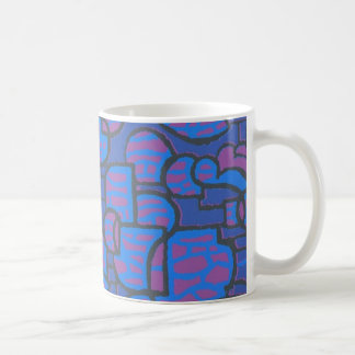 Blue, Magenta Abstract Coffee Mug