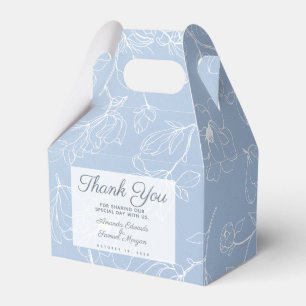 Blue Magnolia Favour Box