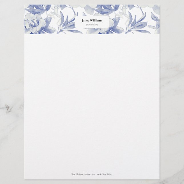 Blue Magnolias letterhead (Front)