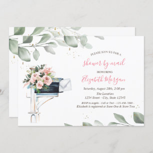 Blue Mailbox Tree Leaf Virtual Baby Shower Invitation