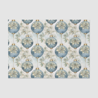 Blue Majesty Elegant Blue Gold Christmas Splendour Tissue Paper