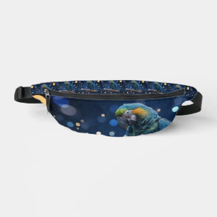 Blue Majesty: The Blue Macaw On Dreamy Blue Bokeh, Bum Bags