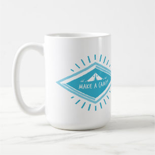 Blue Make a Camp, Great Adventure Coffee Mug