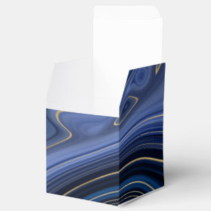 Blue Malachite Golden Accents Luxury Chic Gemstone Favour Box