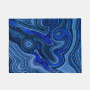 Blue Malachite Stone Unique Gemstone Geology Doormat