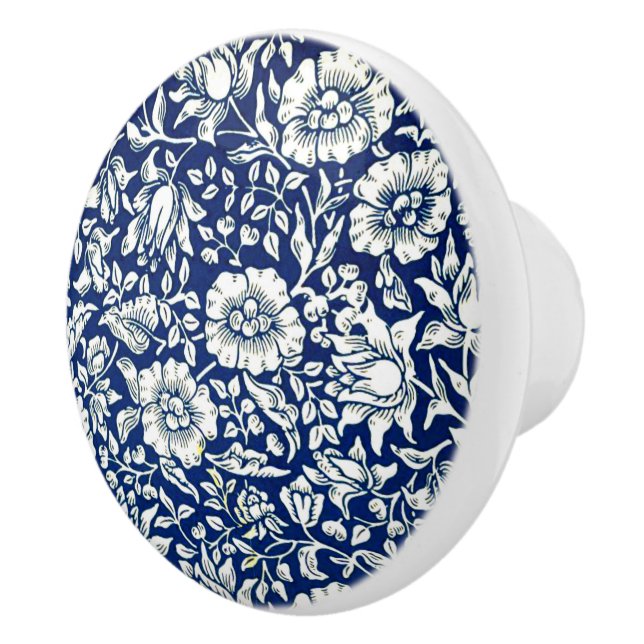 Blue Mallow by William Morris Ceramic Knob (Right)