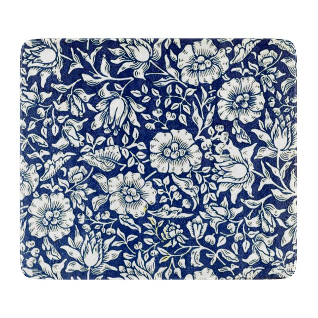 Blue Mallow vintage pattern Cutting Board (Front)