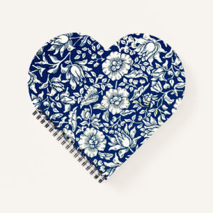 Blue Mallow vintage pattern Notebook
