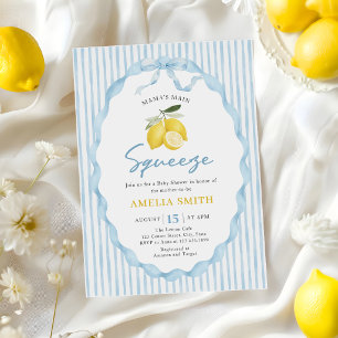 Blue Mama's main Squeeze Lemon Baby Shower Invitation
