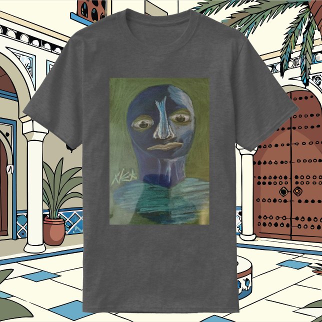 Blue Man Deciding  T-Shirt (Big Tough Thoughts)