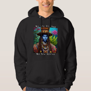 Blue Man with Majestic Dreadlocks Fleece Hoodie