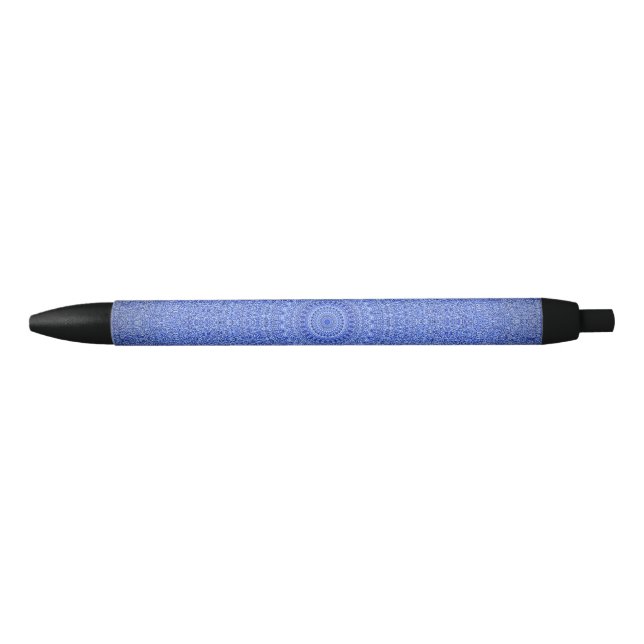 Blue Mandala Black Ink Pen (Front)