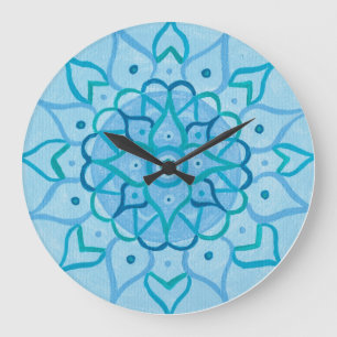 Blue Mandala Clock