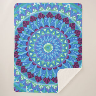 Blue Mandala Cozy Throw Relax Midnight Dreams