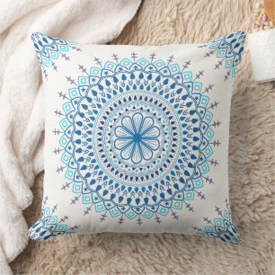 Blue mandala cushion