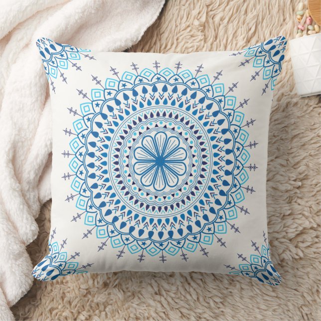 Blue mandala cushion (Blanket)