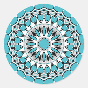 Blue Mandala (Design 1) Stickers