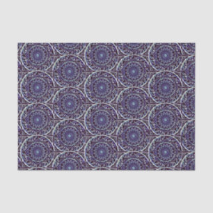 Blue mandala for decoupage tissue paper