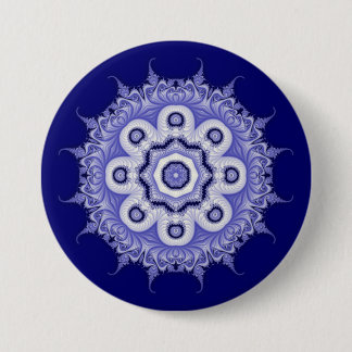Blue Mandala Fractal 200706072332 7.5 Cm Round Badge