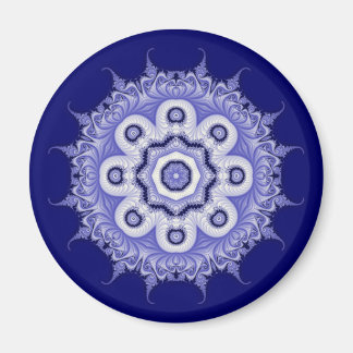 Blue Mandala Fractal 200706072332 Magnet