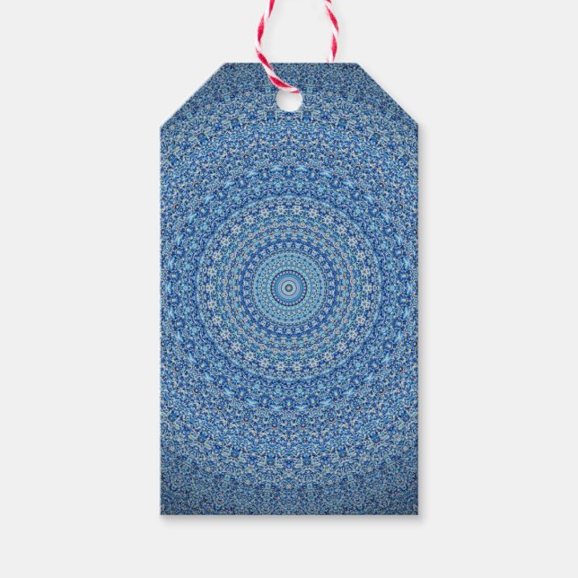 Blue Mandala Gift Tags (Front)