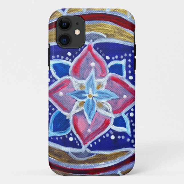 Blue Mandala iPhone SE + iPhone 5/5S, Barely There Case-Mate iPhone Case (Back)