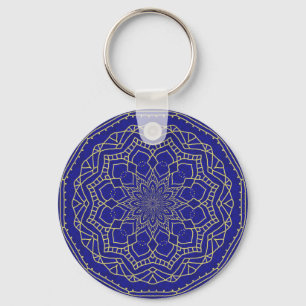 Blue Mandala Key Ring