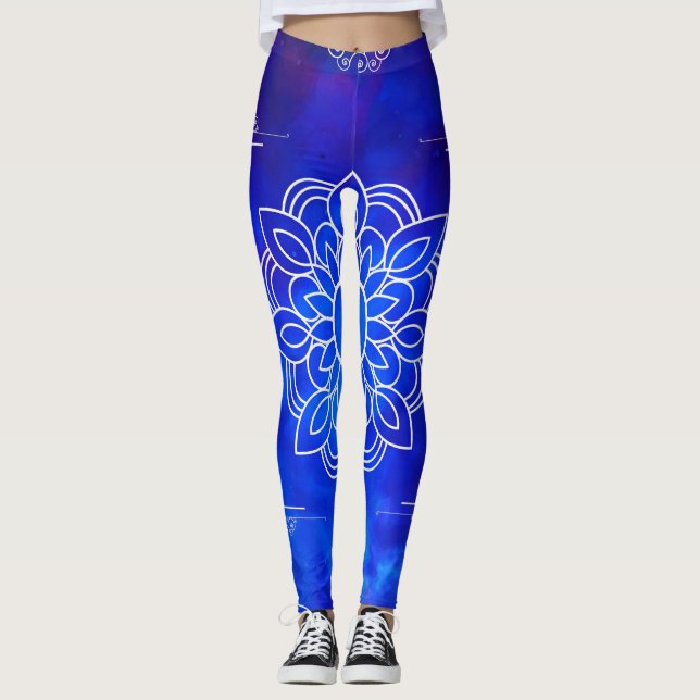 Blue Mandala Leggings (Front)
