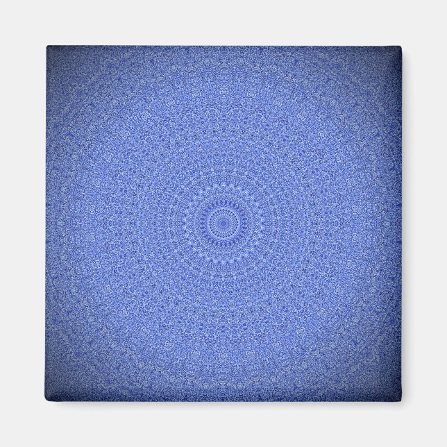 Blue Mandala Magnet (Front)