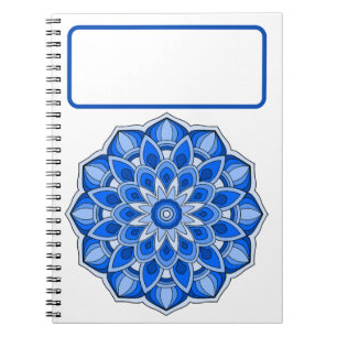 Blue mandala notebook
