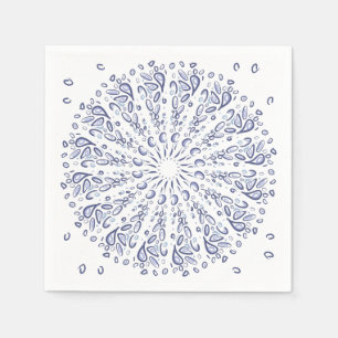 Blue mandala pattern napkin