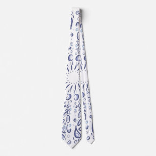 Blue mandala pattern tie