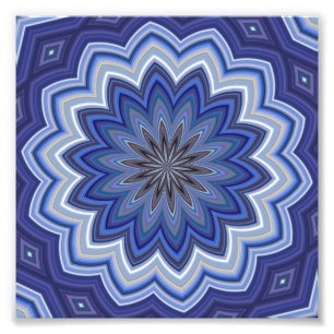 Blue Mandala Photo Print