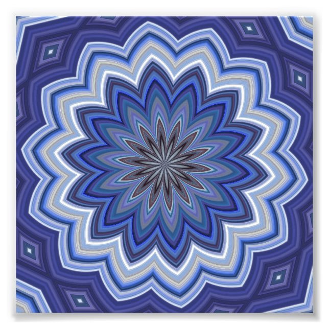 Blue Mandala Photo Print (Front)