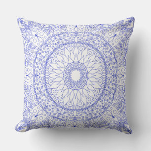 Blue mandala Pillow