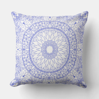 Blue mandala Pillow