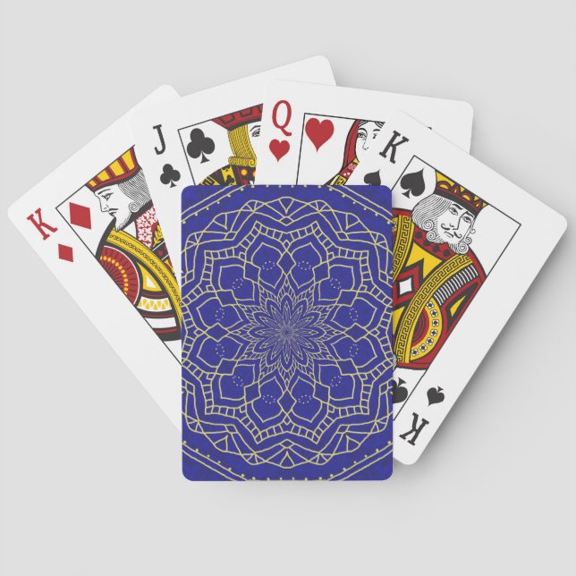Blue Mandala Playing Cards (Back)